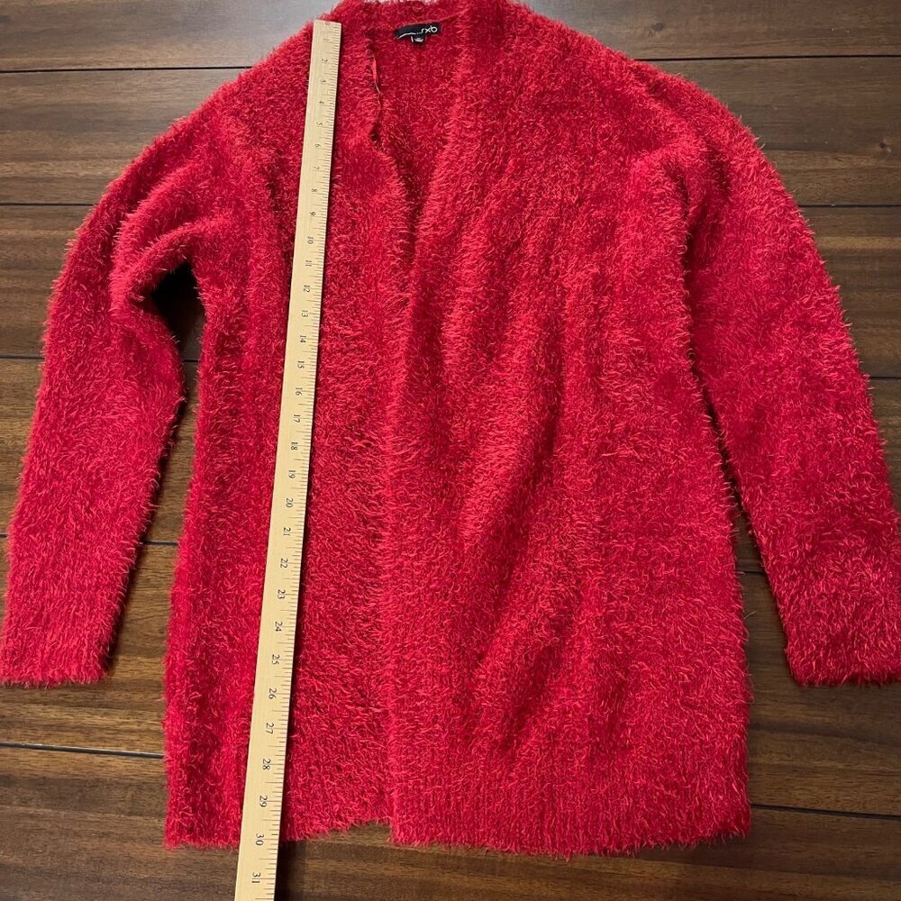 NWOT RBX Women's Longline Fuzzy Cardigan Size Xsmall Red - Picture 3 of 10
